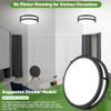 TOBUSA 30W FLUSH MOUNT CEILING LIGHTS BLACK 10INCH LED CEILING 2PACK - BLACK
