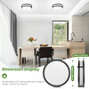 TOBUSA 30W FLUSH MOUNT CEILING LIGHTS BLACK 10INCH LED CEILING 2PACK - BLACK