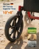 TILLPAST ALL TERRAIN FOLDING ROLLATOR WALKER FOR SENIORS WITH SEAT - RED