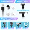 Sensyne 12"-in Ring Light with 67" Selfie Stick, Tripod, Phone Holder - BLACK