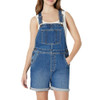 AEWM54002M25-MBV-2XL Amazon Essentials Women's Denim Short Overalls XXL