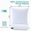 KAKABELL 20X20 PILLOWS INSERT, THROW PILLOWS INSERT (PACK OF 2), 100% COTTON New