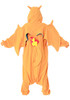 SAZAC POKEMON CHARIZARD KIGURUMI ONESIE ADULT UNISEX, ORANGE/YELLOW/TEAL/WHITE New
