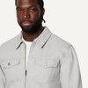 AMAZON ESSENTIALS COTTON CANVAS ZIP-FRONT TRUCKER - SIZE: MEN M - GRAY New