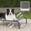 BEDSURE OUTDOOR ELEVATED COOLING DOG BED LARGE SIZED DOG 49IN - GRAY