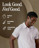 TCT4002-3PK MEN'S POLO SHIRTS SHORT SLEEVE - SIZE: MEN L - CARBON/HEATHER/WHITE