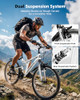 QARSWA 24/26 INCH MOUNTAIN BIKE 21-SPEED FULL SUSPENSION MTB HIGH-CARBON - WHITE