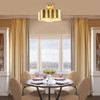 PARROT UNCLE CHANDELIER 15" LEAF SEMI FLUSH MOUNT CEILING LIGHT BBW9744-3 - GOLD