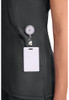 Cherokee Infinity Womens Mock Wrap Scrub Top - 2625A - Size S - Black New