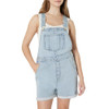 AMAZON ESSENTIALS MEDIUM DENIM SHORT OVERALLS 2XL - CLASSIC LIGHT WASH New