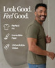 True Classic Mens T-Shirts – Short Sleeve Crew Neck CARBON M