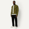 AMAZON ESSENTIALS MEN'S COTTON CANVAS ZIP-FRONT TRUCKER JACKET - DARK OLIVE