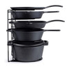 CUISINEL HEAVY DUTY POTS AND PANS ORGANIZER - EXTRA LARGE 5-TIER RACK - BLACK