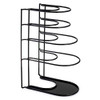 CUISINEL HEAVY DUTY POTS AND PANS ORGANIZER - EXTRA LARGE 5-TIER RACK - BLACK