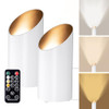 Brightown Floor Can Lights 2 Pack LED Uplight Lamp Spotlights, Remote, Timer
