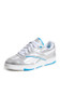 REEBOK WOMEN'S BB 4000 II SNEAKERS - SIZE WOMEN 7 - SILVER/ALWAYS BLUE/WHITE