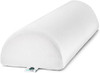 AllSett Health Large Half Moon Bolster Pillow for Legs, Knees, Lower Back,White New