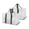 CLEVERMADE REUSABLE GROCERY BAG XXL HEAVY DUTY STORAGE BASKET TOTE 2-PACK CLEAR New