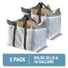 CLEVERMADE REUSABLE GROCERY BAG XXL HEAVY DUTY STORAGE BASKET TOTE 2-PACK CLEAR New