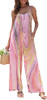 FKEEP WOMEN'S LOOSE V NECK SLEEVELESS JUMPSUITS ROMPER 2XL C-GOLDEN New