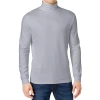 GALAXY BY HARVIC MEN'S LONG SLEEVE TURTLE NECK T-SHIRT - SIZE XL - HEATHER GRAY