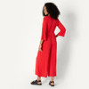 AMAZON ESSENTIALS WOMEN'S WIDE-LEG JUMPSUIT SIZE L BRIGHT POPPY RED New