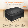 AYOVOCH TRAVEL VACUUM BAGS WITH WIRELESS PUMP 70L, 2PC + PUMP - BLACK