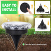 echosari 12 Pack Solar Ground Lights Anti Glare Diamond Warm White