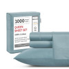 100% Cotton Sheets Queen Size Set- Luxurious, Cooling Sheets, French Blue