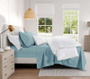 100% Cotton Sheets Queen Size Set- Luxurious, Cooling Sheets, French Blue