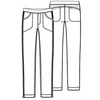 CHEROKEE INFINITY WOMEN'S SCRUBS PANT LOW RISE SLIM PULL-ON - SIZE: L - NAVY New