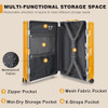 ANYZIP LUGGAGE SETS 2 PIECE ALUMINUM FRAME CARRY ON AND CHECKED, 20/28" - ORANGE New