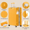 ANYZIP LUGGAGE SETS 2 PIECE ALUMINUM FRAME CARRY ON AND CHECKED, 20/28" - ORANGE New