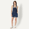 AMAZON ESSENTIALS WOMENS MEDIUM STRETCH DENIM SHORT DOVERALLS - 2XL - DARK WASH New