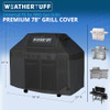 WEATHERTUFF ALL SEASON UNIVERSAL HEAVY DUTY GRILL COVER, 78" L X 24" W X 48" H