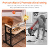 WALNEST ADJUSTABLE HEIGHT PET FEEDER STAND - NATURAL WOOD/BLACK