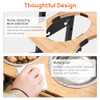 WALNEST ADJUSTABLE HEIGHT PET FEEDER STAND - NATURAL WOOD/BLACK