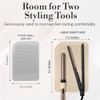 MILAYA BEAUTY LARGE HEAT RESISTANT MAT CURLING IRON HOLDER & FLAT IRON HOLDER