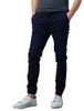 MJP-601NV GALAXY BY HARVIC MEN'S BASIC STRETCH TWILL JOGGERS CHINOS NAVY L New