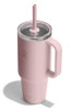 HYDRO FLASK TRAVEL TUMBLER WITH HANDLE CLEAR LID STRAW 40OZ - PINK New