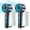 2PCS PORTABLE HANDHELD TURBO FAN 7000RPM HIGH-SPEED MOTOR RECHARGEABLE AAOLIN G2