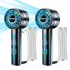 2PCS PORTABLE HANDHELD TURBO FAN 7000RPM HIGH-SPEED MOTOR RECHARGEABLE AAOLIN G2