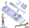 FITSUPPORT PILATES BOARD FULL-BODY WORKOUT TRAINER WITH AUTOMATIC REBOUND PURPLE