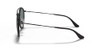 RAY-BAN DOUBLE BRIDGE ROUND SUNGLASSES MEDIUM BLACK/DEEP BLUE