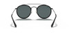 RAY-BAN DOUBLE BRIDGE ROUND SUNGLASSES MEDIUM BLACK/DEEP BLUE