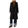 AMAZON ESSENTIALS WOMEN'S RELAXED-FIT DOUBLE-BREASTED WOOL BLEND COAT BLACK M