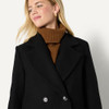 AMAZON ESSENTIALS WOMEN'S RELAXED-FIT DOUBLE-BREASTED WOOL BLEND COAT BLACK M