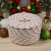 COLONIAL MILLS HOLIDAY WOOL LIDDED CROCK BASKET 14"X14"X8" - RED
