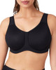 855170 WACOAL WOMEN'S SIMONE SPORT UNLINED FULL BRA SIZE 34D - BLACK New