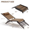 ZZWHOM CHAISE LOUNGE OUTDOOR SET OF 2 FOLDABLE POOL LOUNGE CHAIRS - BROWN